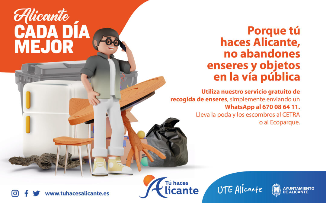 Lanzamos la campaña de UTE Alicante sobre buenos hábitos de limpieza urbana